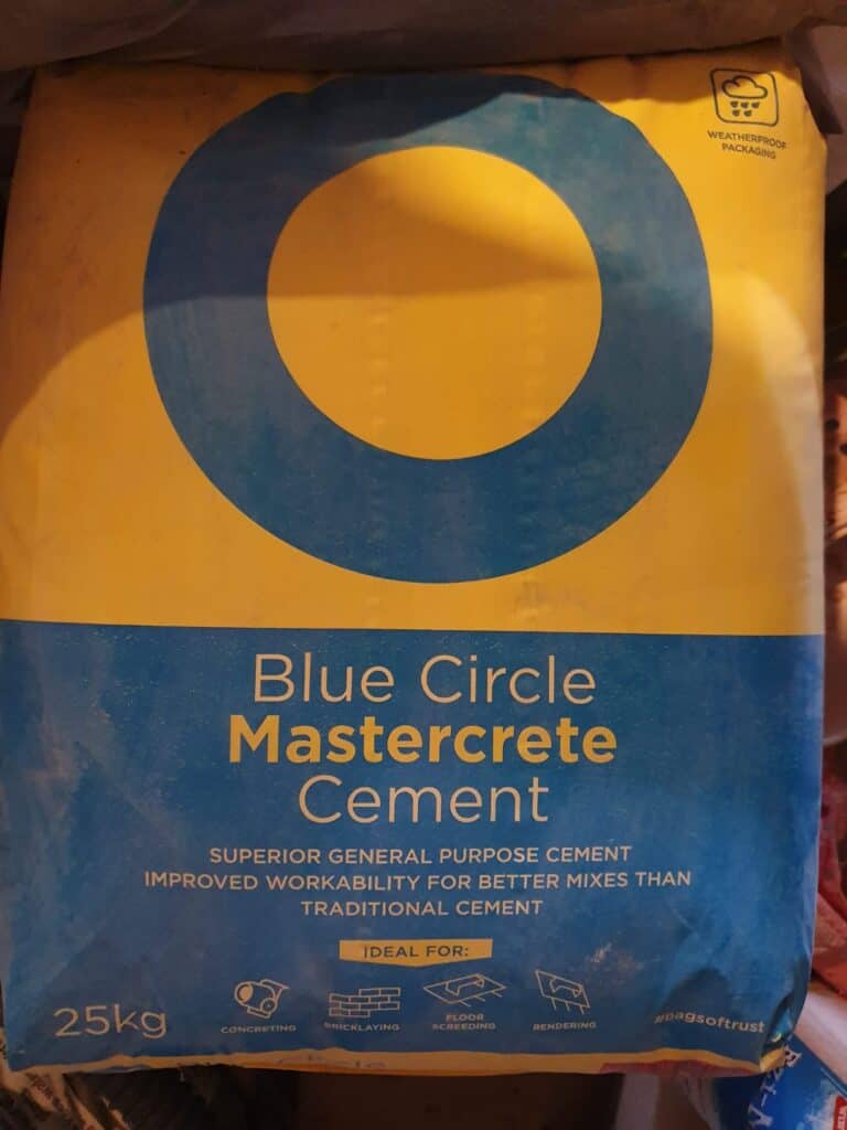 A bag of cement
