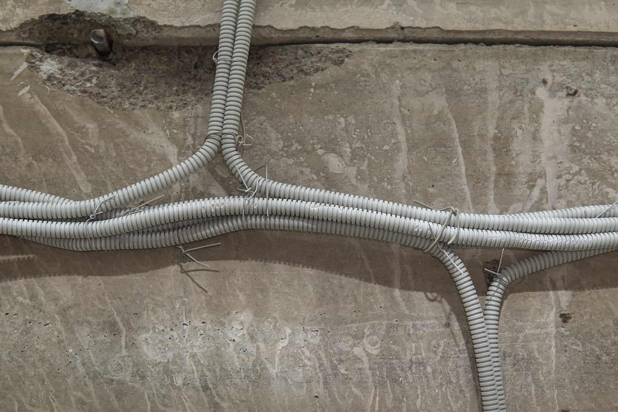 electrical wires under kitchen sink