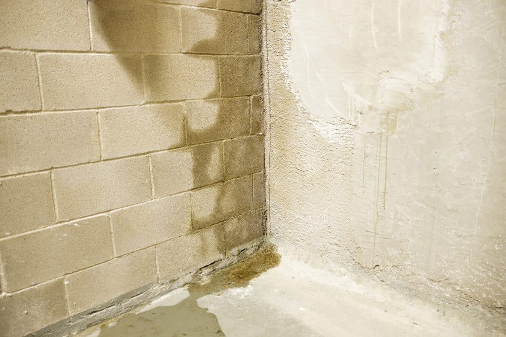 Water leaking into the inside of a basement