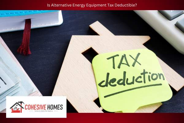 Is Alternative Energy Equipment Tax Deductible
